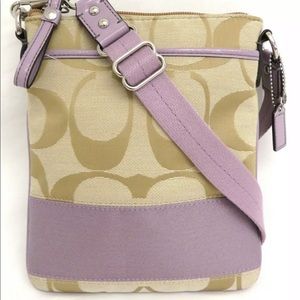 COACH Signature Crossbody - Lilac & Cream